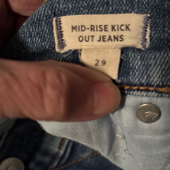 Madewell High Rise Kick Out Light Wash Jeans Size 29 - Picture 9 of 11